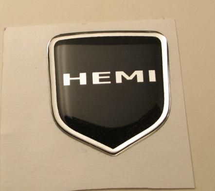 3D Black Hemi Steering Wheel Badge 05-10 Dodge Vehicles